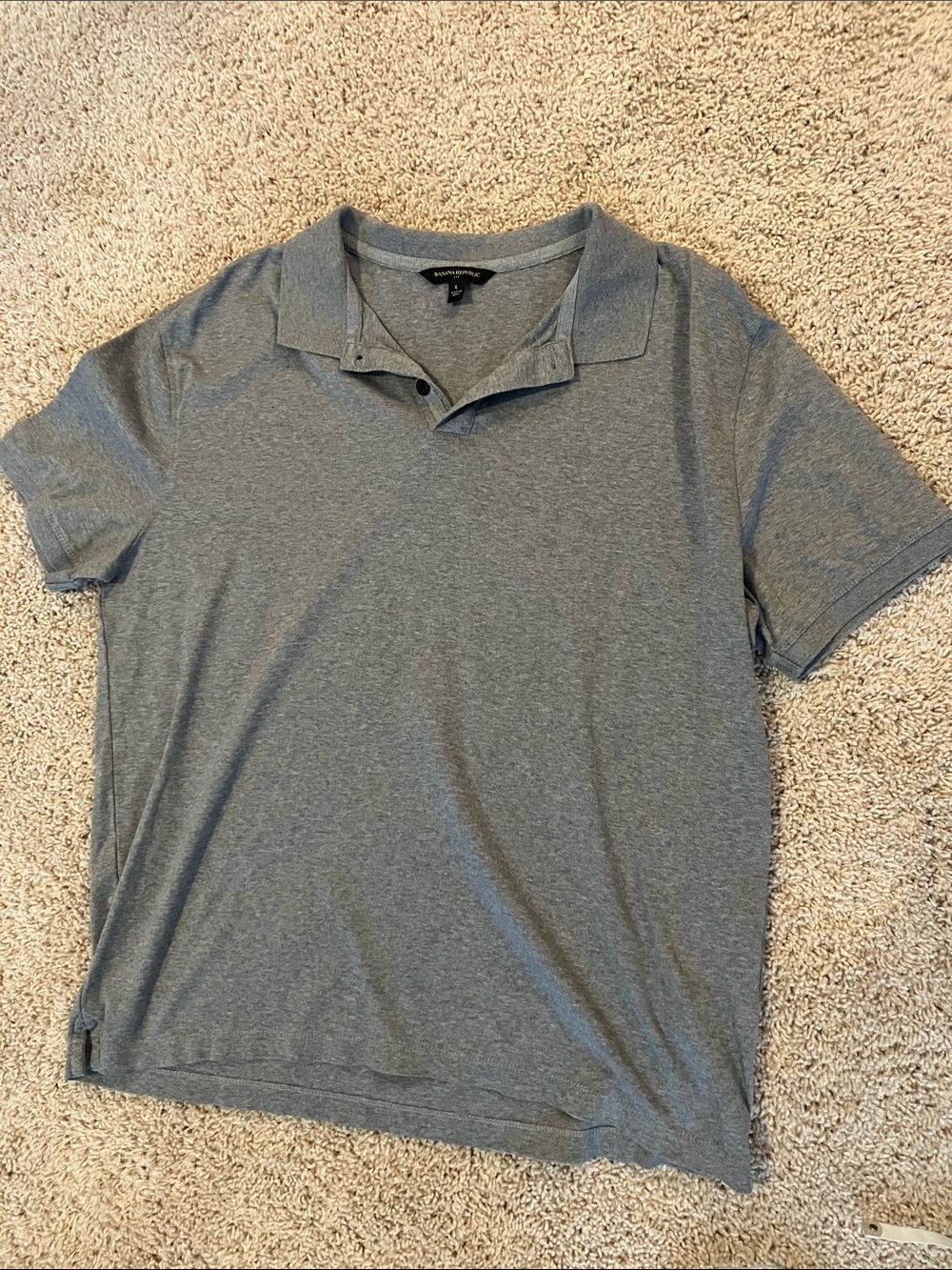Banana Republic Heather Grey Polo Shirt